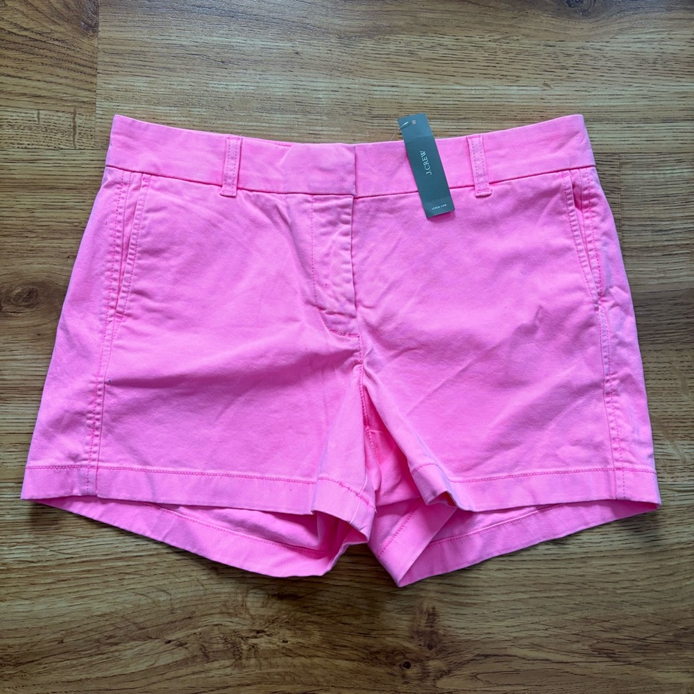 J. Crew Pink Women's Chino Shorts 8 NWT